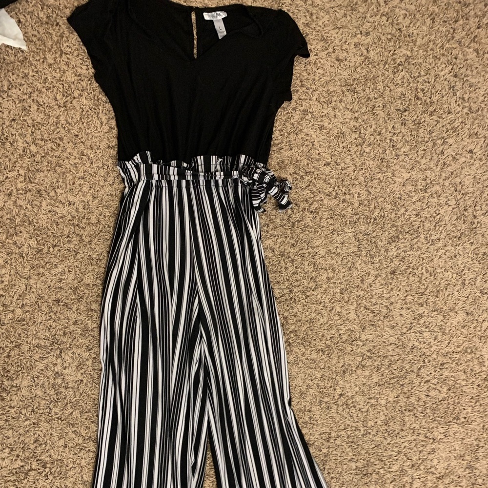 Black and white jumpsuit